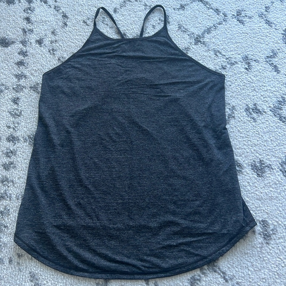 Gray lulu workout top
